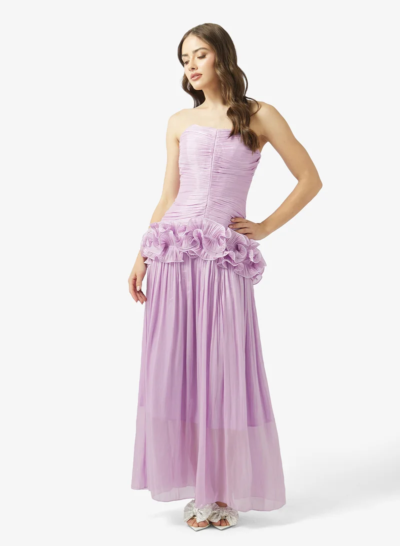 Ginger Boutique Sweetheart Neckline Gather Detail Dropwaist Dress